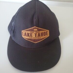 Lake Tahoe California Yupoong The Classic Mesh Snapback Hat Black Adjustable